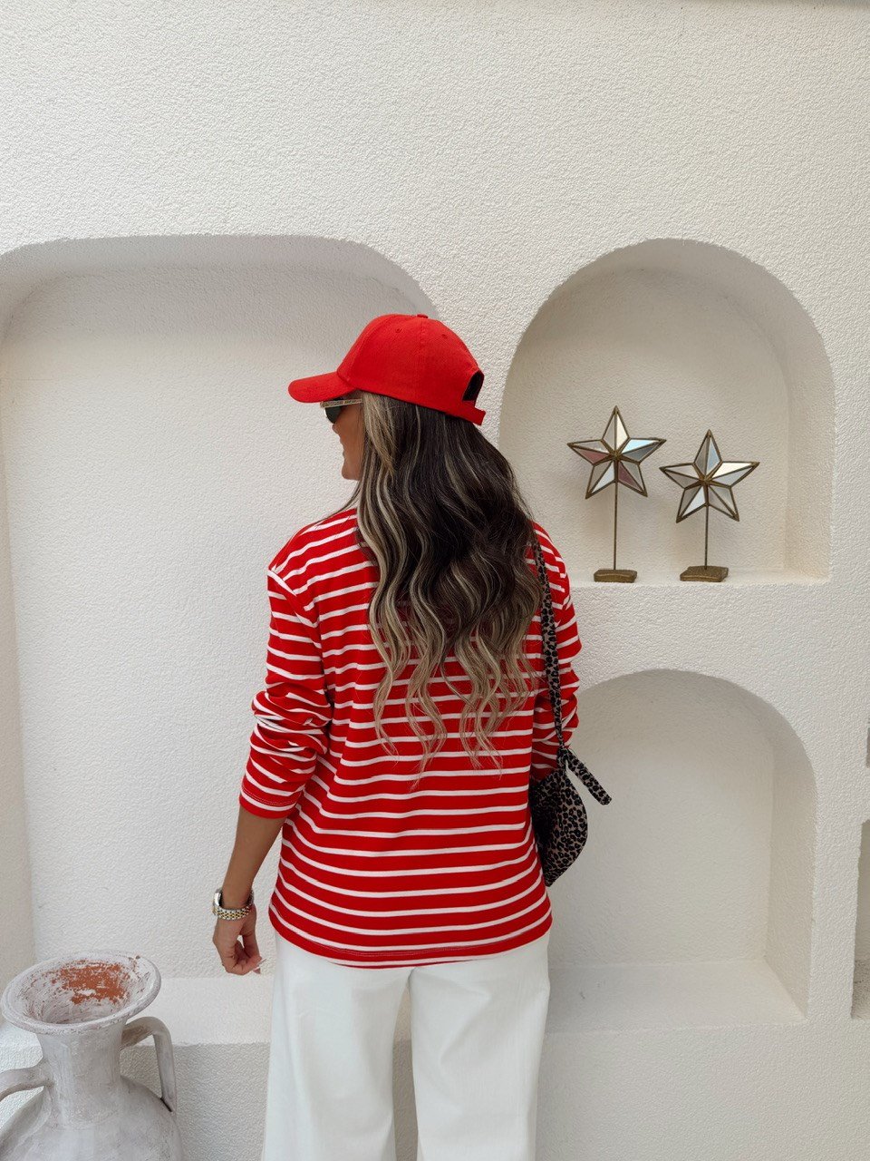Nişantaşı Butik KIRMIZI ÇİZGİLİ PAMUK BASİC