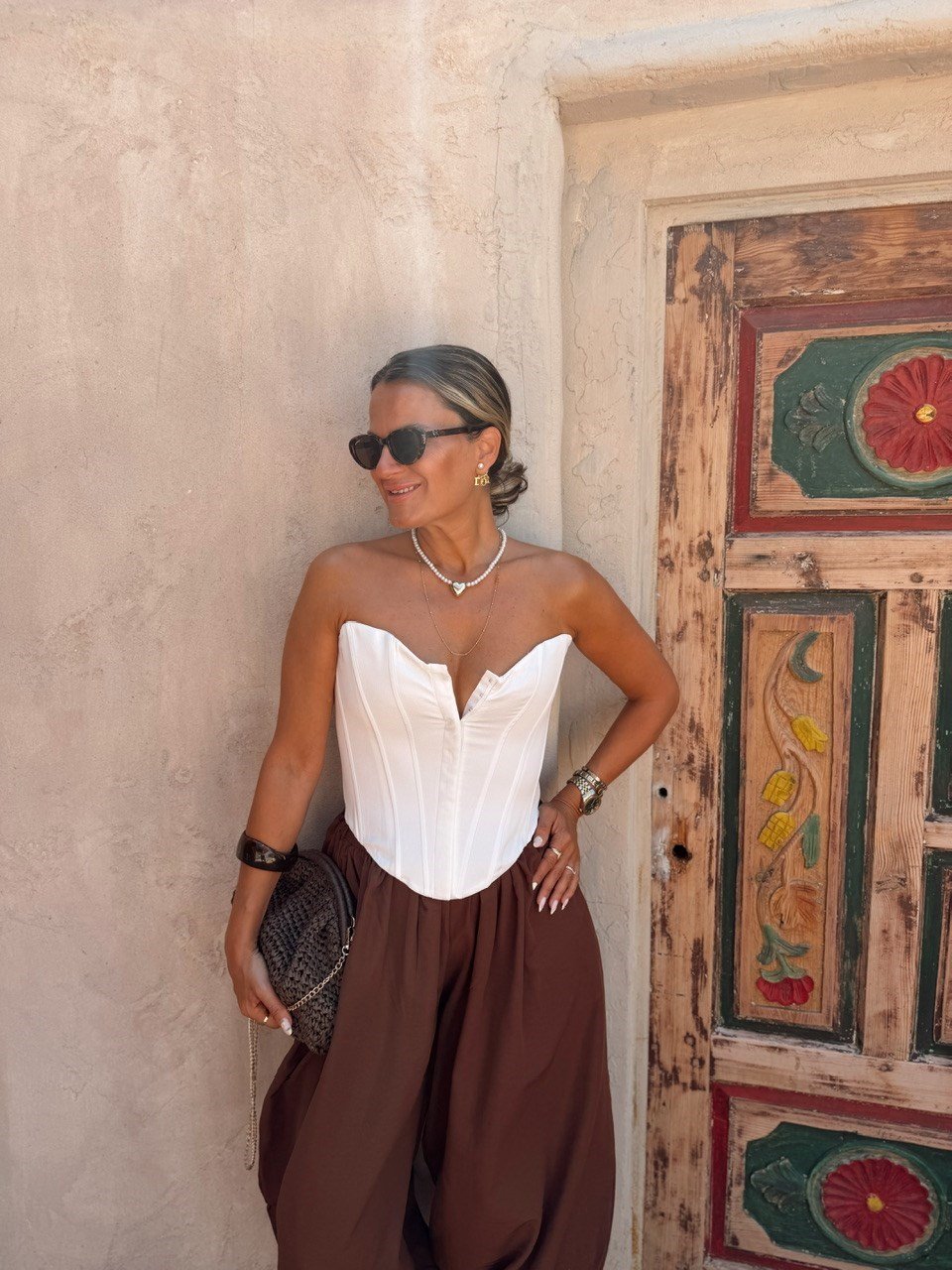 Nişantaşı Butik KORSAJ DETAY BÜSTİYER BLUZ BEYAZ