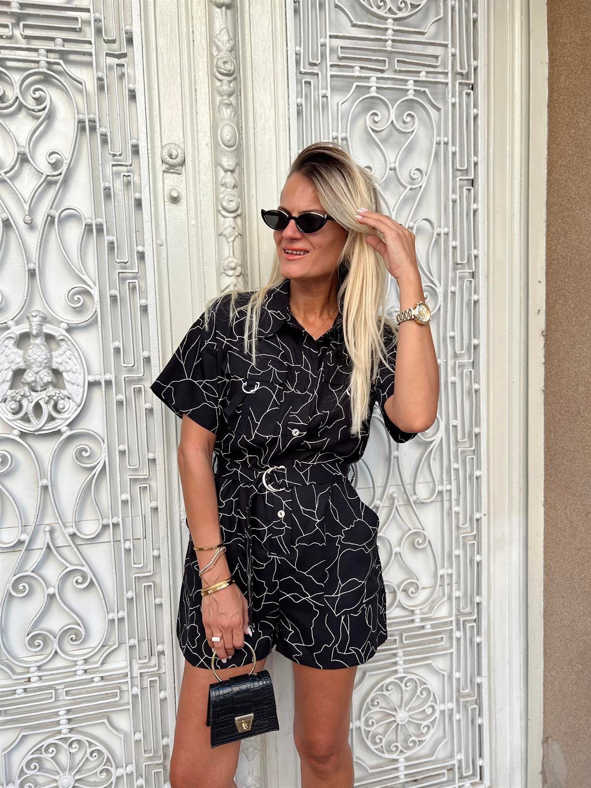 Nişantaşı Butik KUŞAK DETAY DESENLİ TULUM