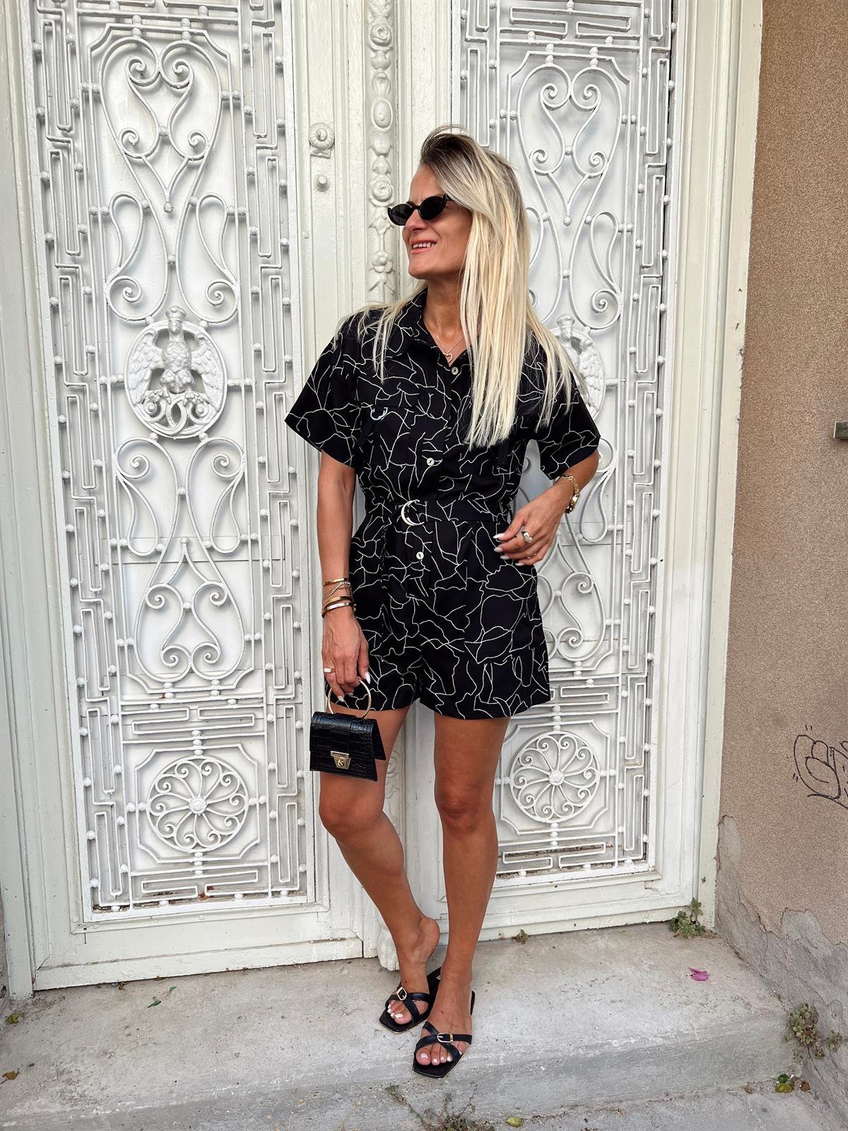 Nişantaşı Butik KUŞAK DETAY DESENLİ TULUM