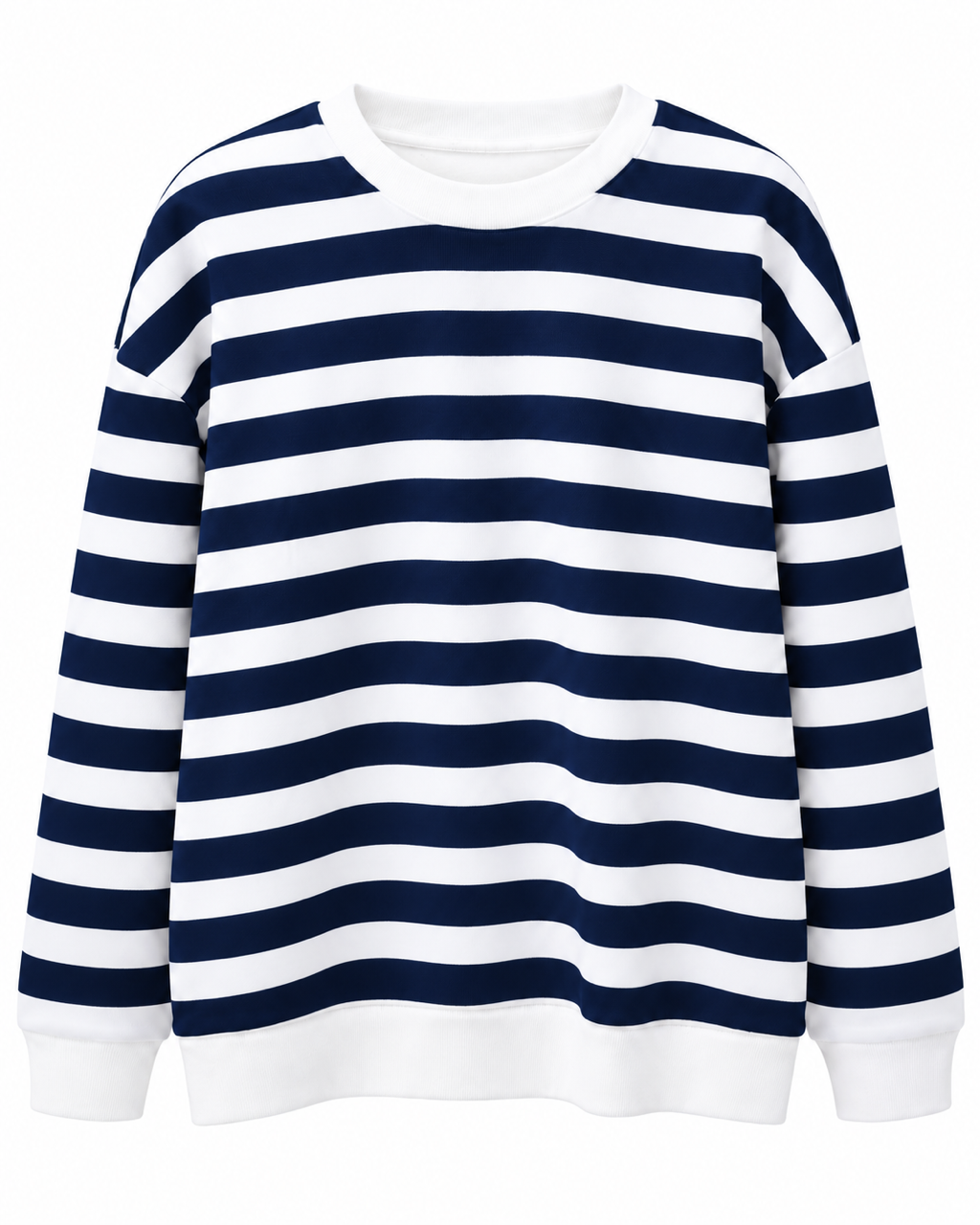 Nişantaşı Butik LACİVERT ÇİZGİLİ SWEAT BLUZ 