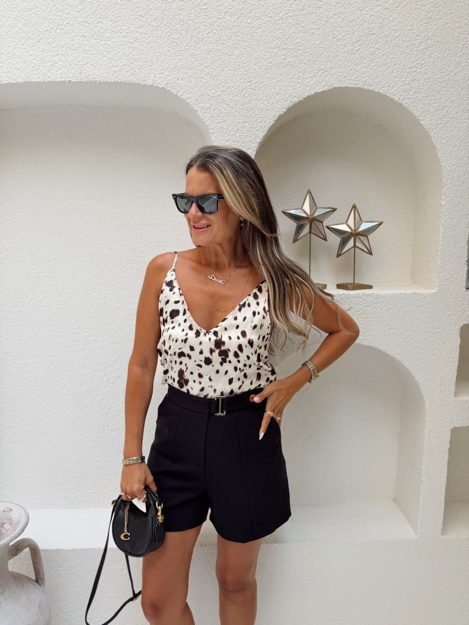 Nişantaşı Butik LEOPAR DESEN SATEN BLUZ