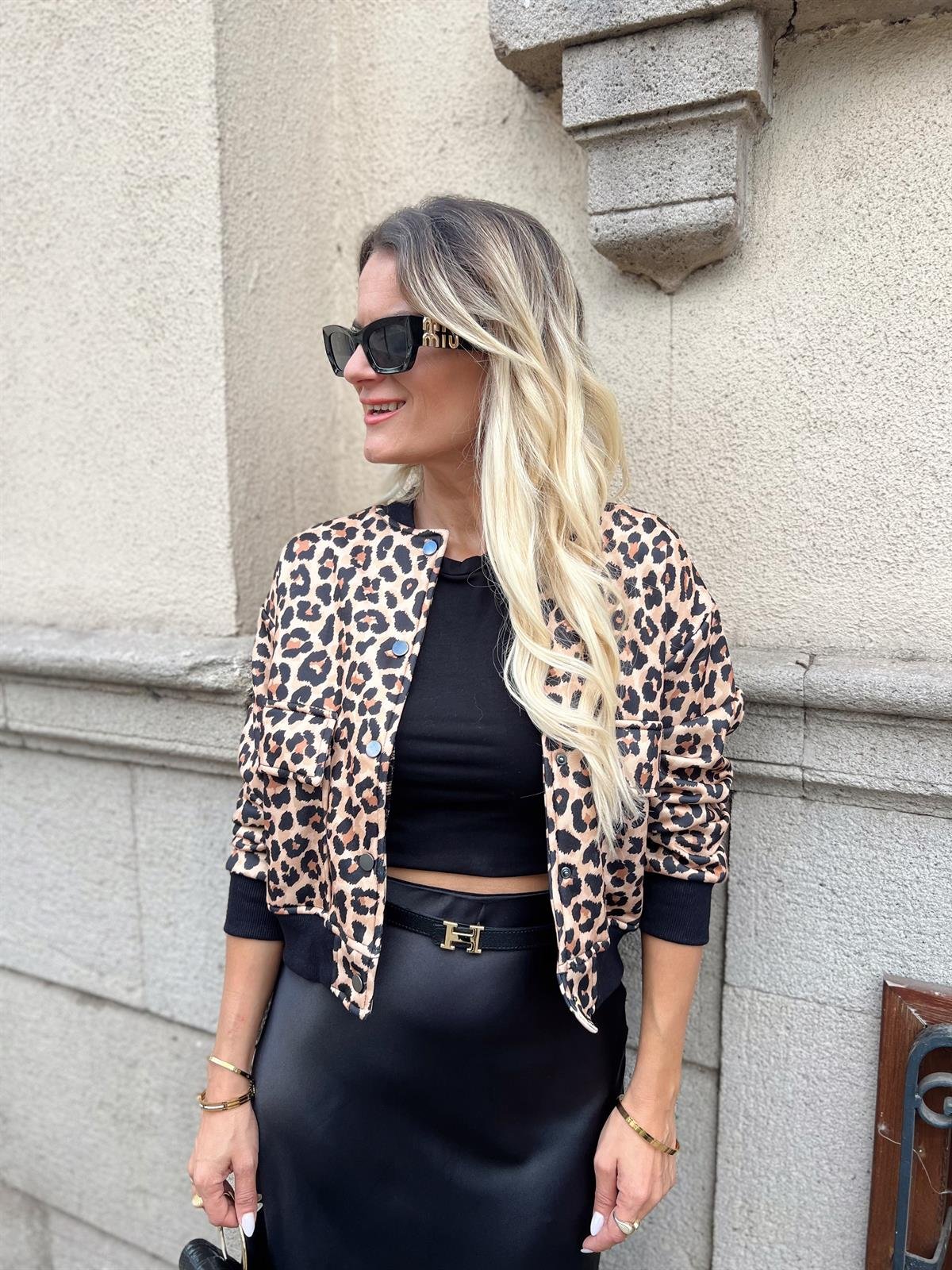 Nişantaşı Butik LEOPAR SCUBA BOMBER CEKET