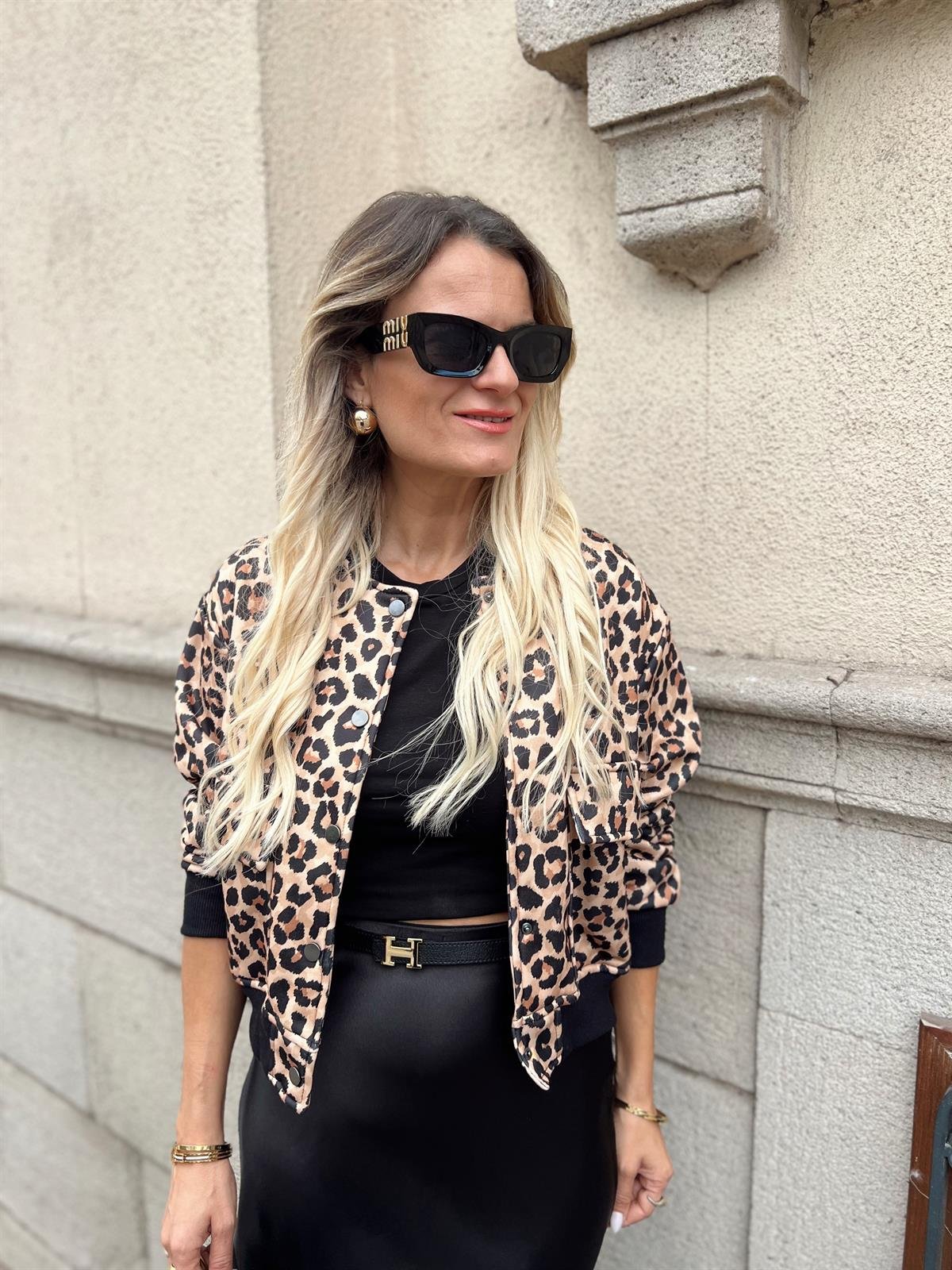Nişantaşı Butik LEOPAR SCUBA BOMBER CEKET