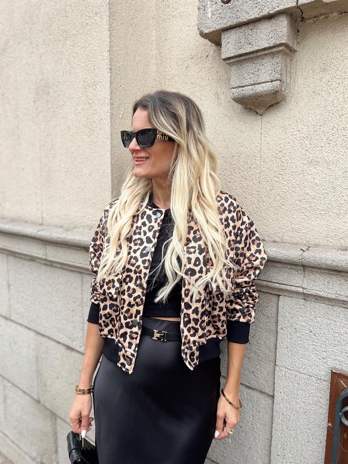 Nişantaşı Butik LEOPAR SCUBA BOMBER CEKET