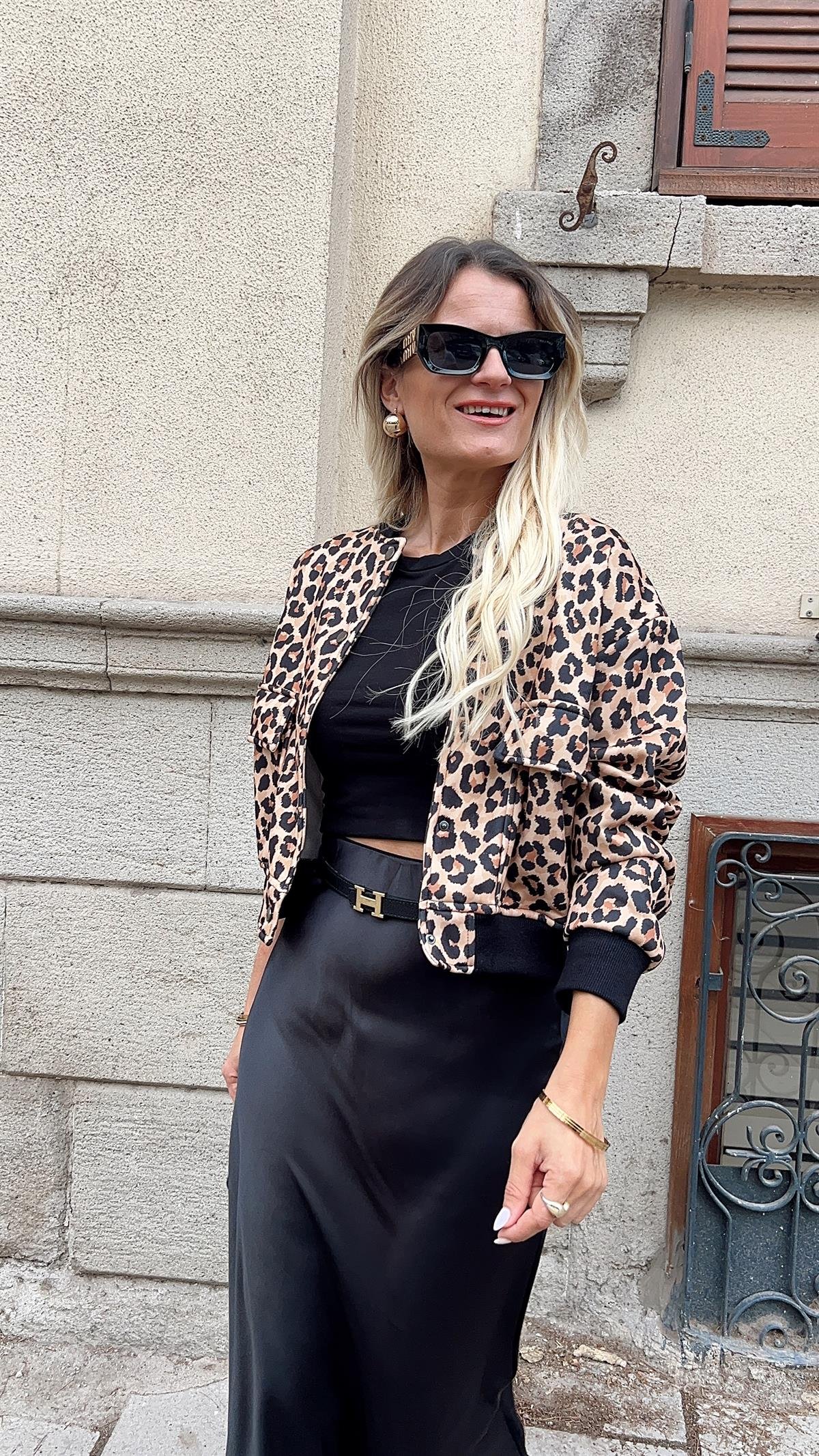 Nişantaşı Butik LEOPAR SCUBA BOMBER CEKET