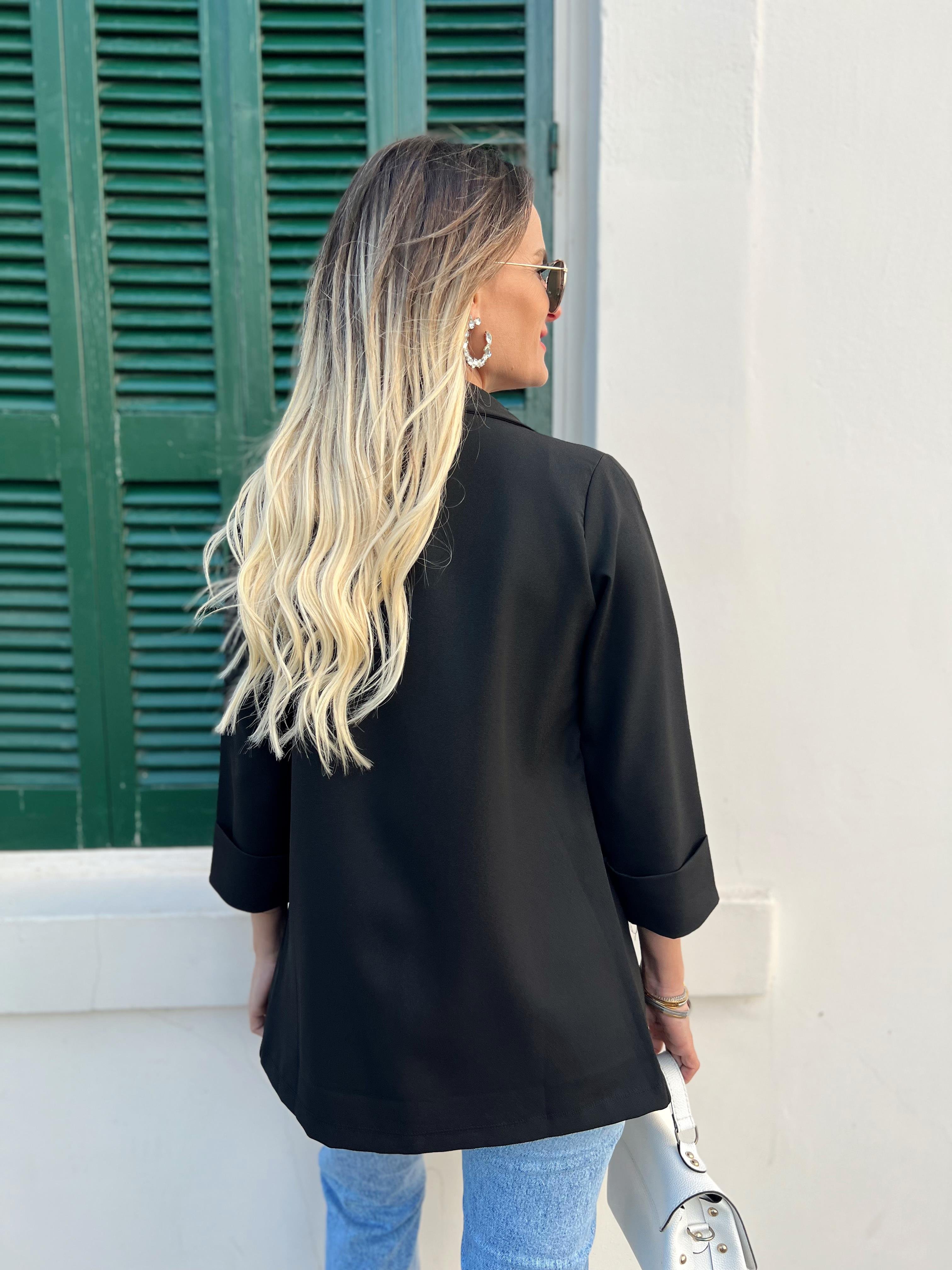 Nişantaşı Butik MEVSİMLİK DUBLE KOL CEKET SİYAH