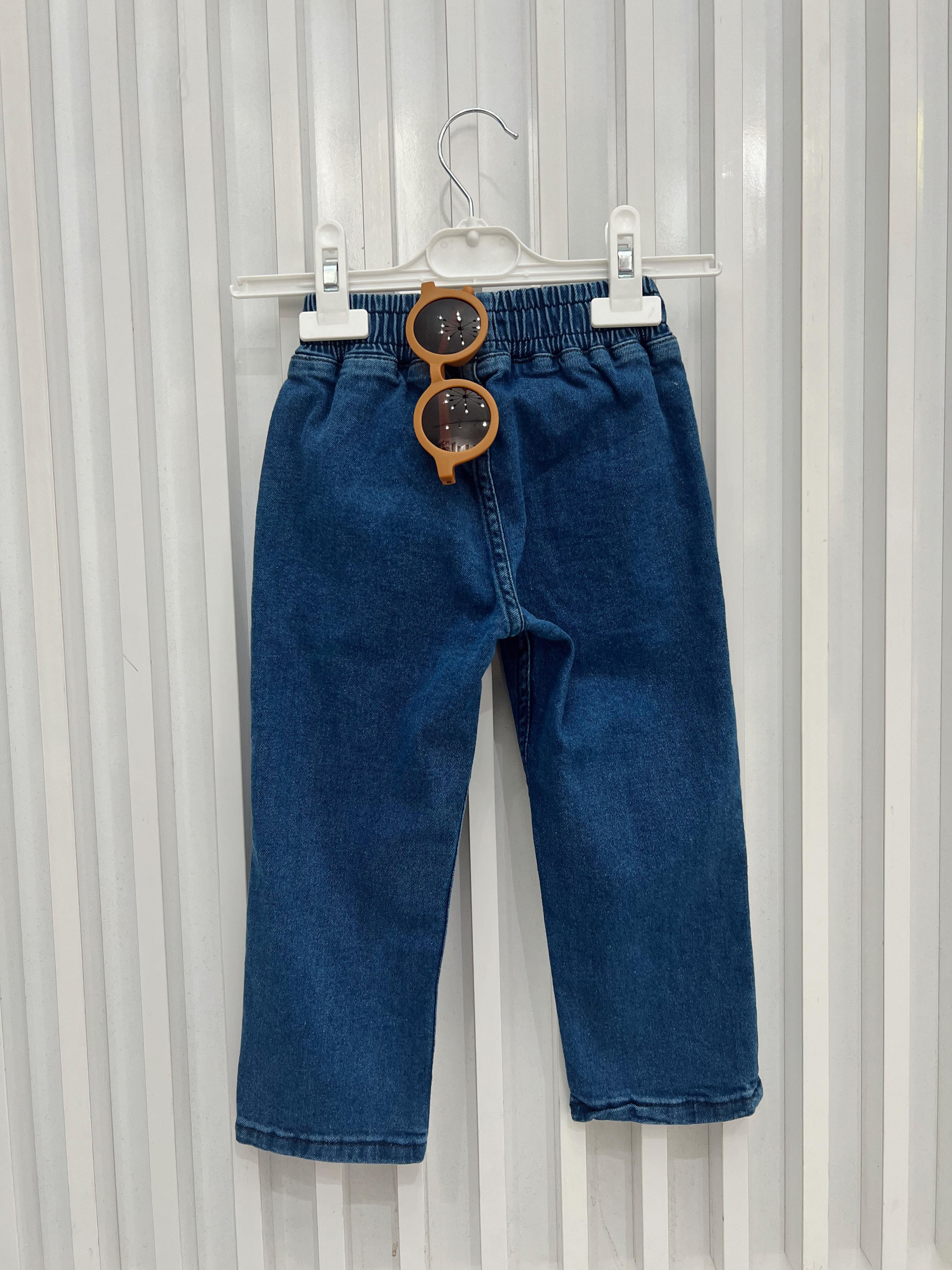 Nişantaşı Kids MİCKEY-GOOFY NAKIŞ İŞLEMELİ KOT PANTOLON