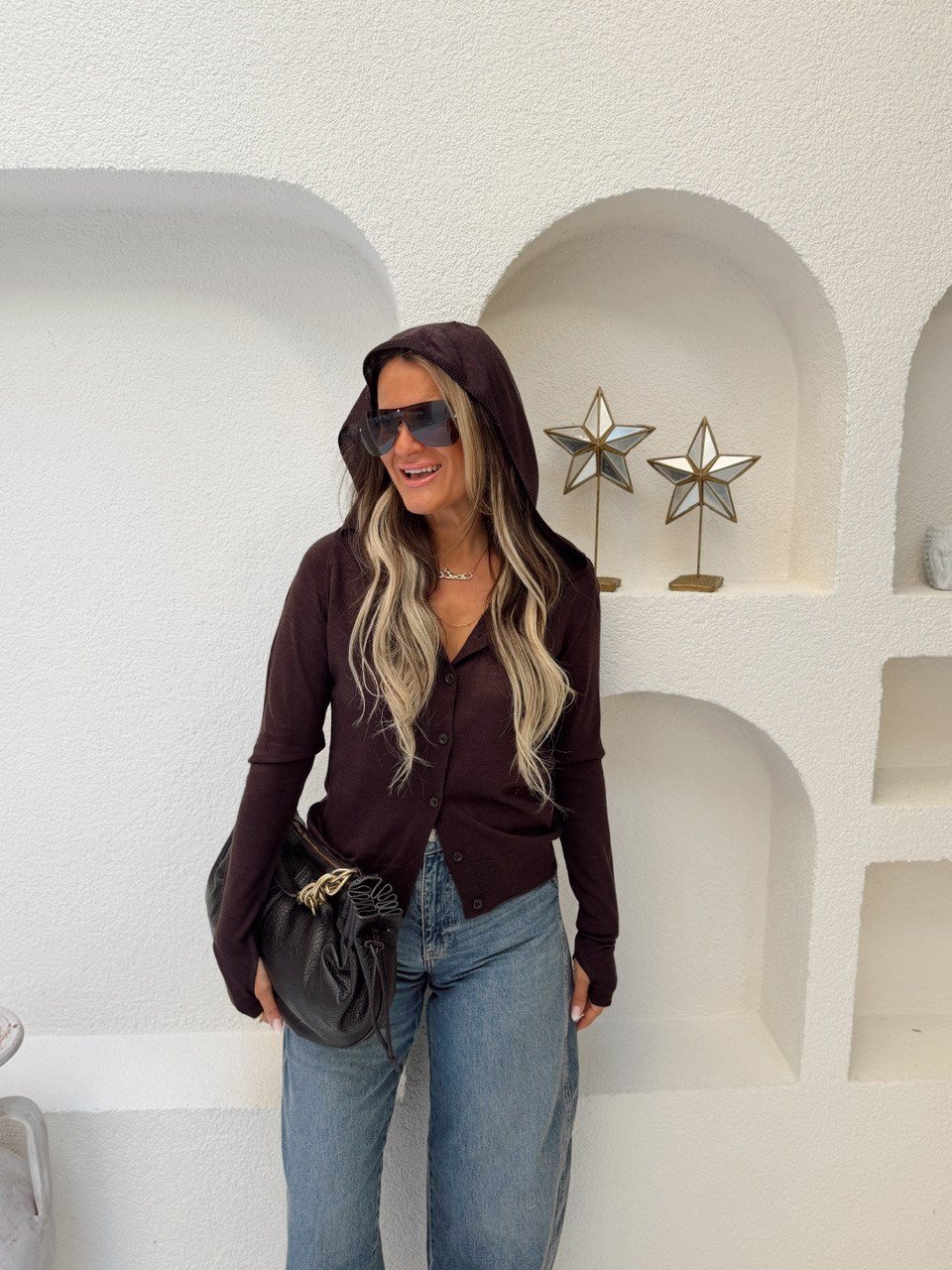 Nişantaşı Butik MÜRDÜM İPEK DOKU KAPSONLU  TRİKO