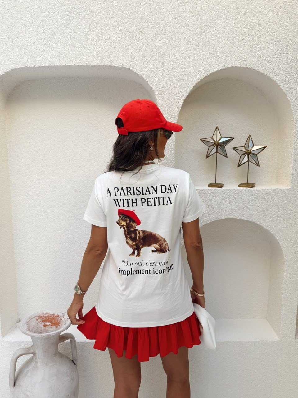 Nişantaşı Butik ÖN ARKA YAZI DETAY MAİSON PEPİTA TSHİRT 