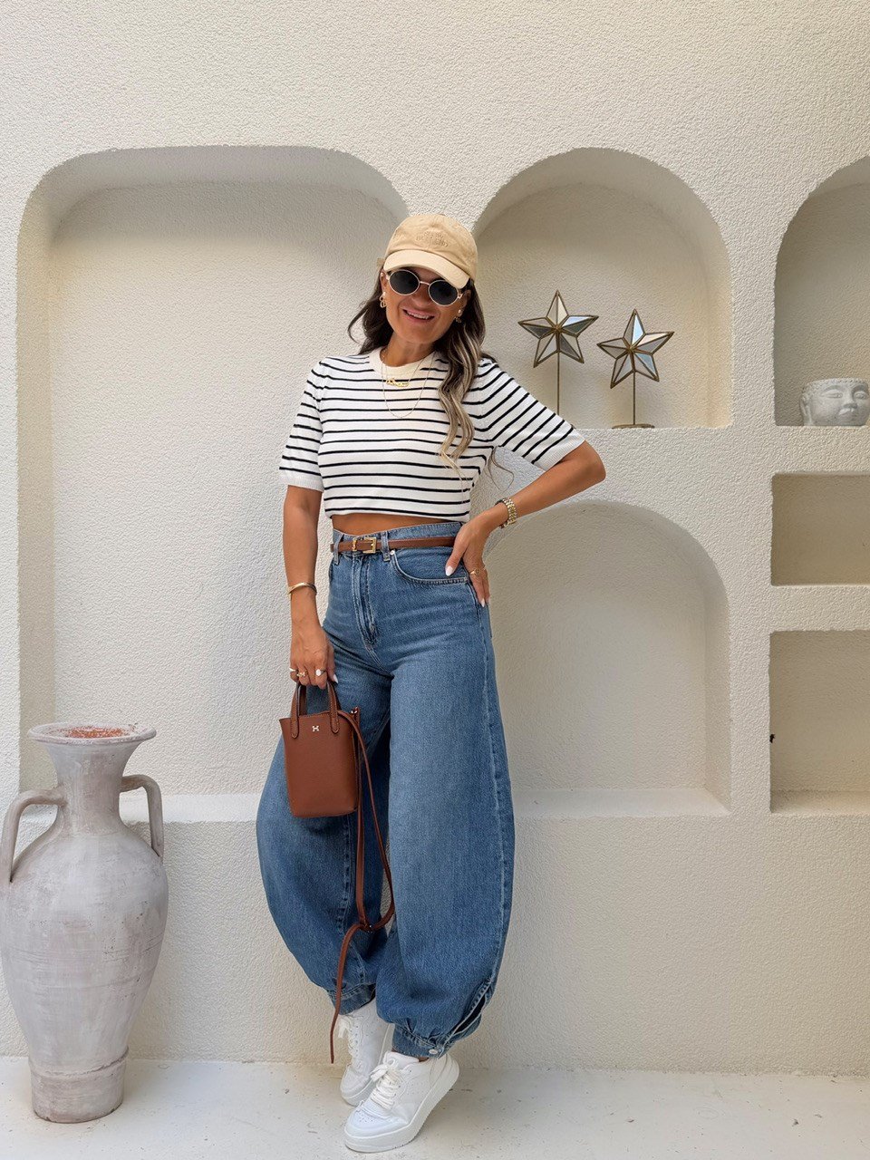 Nişantaşı Butik PAÇA DETAY YIKAMALI ŞALVAR JEAN PANTOLON