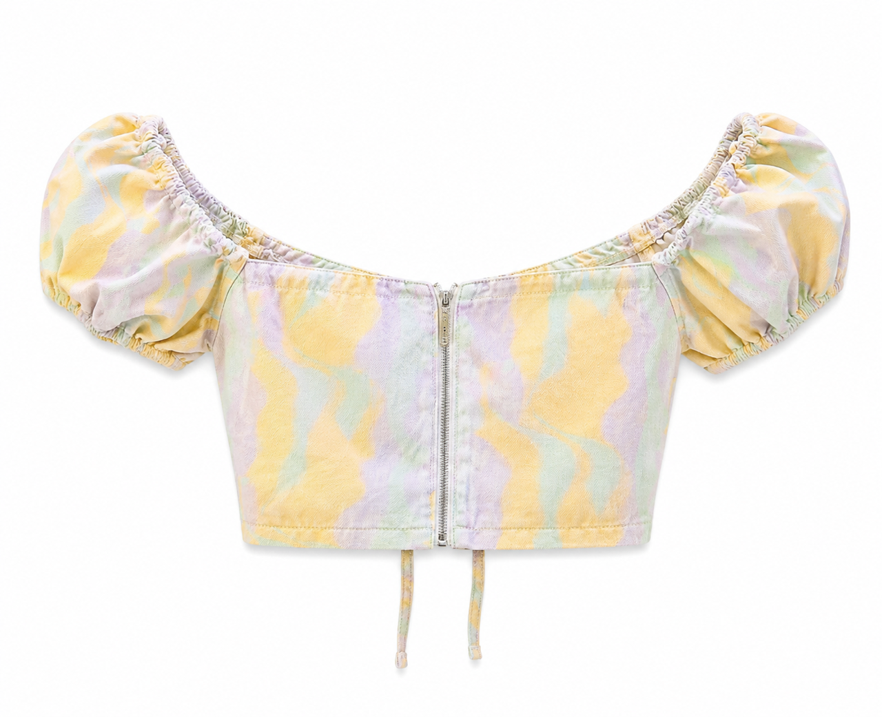 Nişantaşı Butik PASTEL RENK GEÇİŞ YAKA DETAY CROP