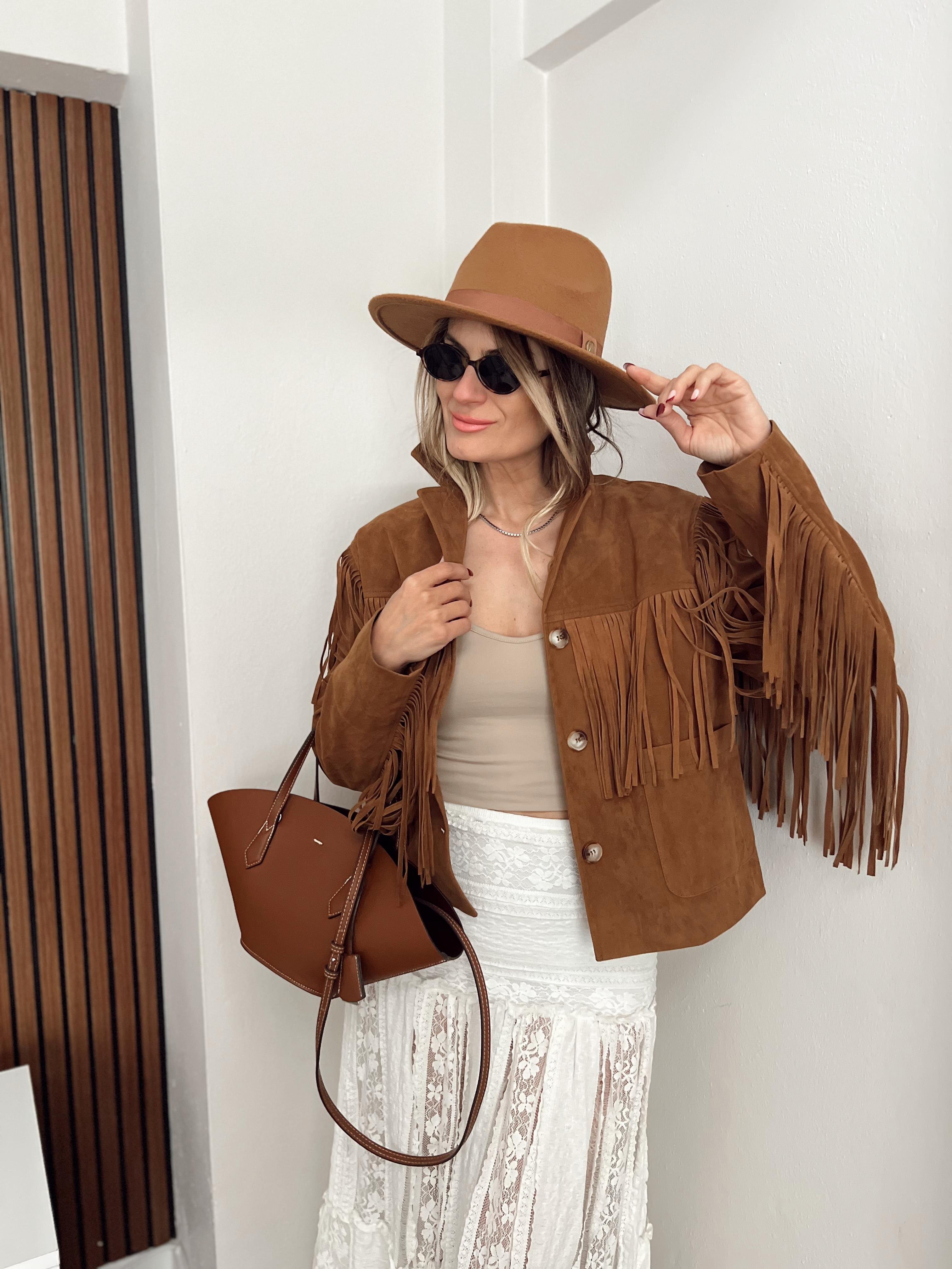Nişantaşı Butik PÜSKÜL DETAY TABA SÜET CEKET