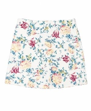 Nişantaşı Butik RENKLİ ÇİÇEK DESEN MİNİ ETEK