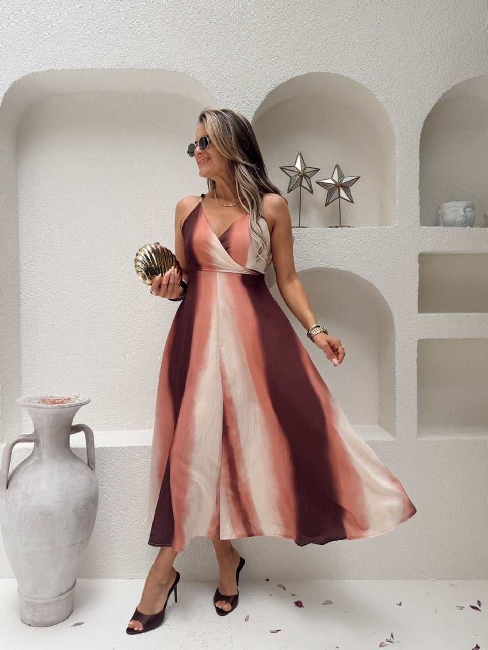 Nişantaşı Butik SIRT DETAY BLOK RENK ELBİSE