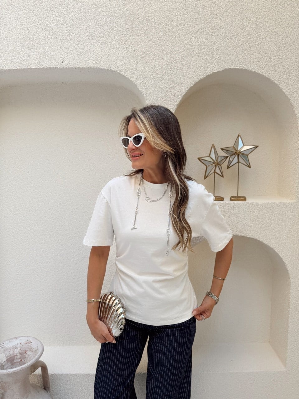 Nişantaşı Butik SIRT DETAY DRAPELİ BLUZ
