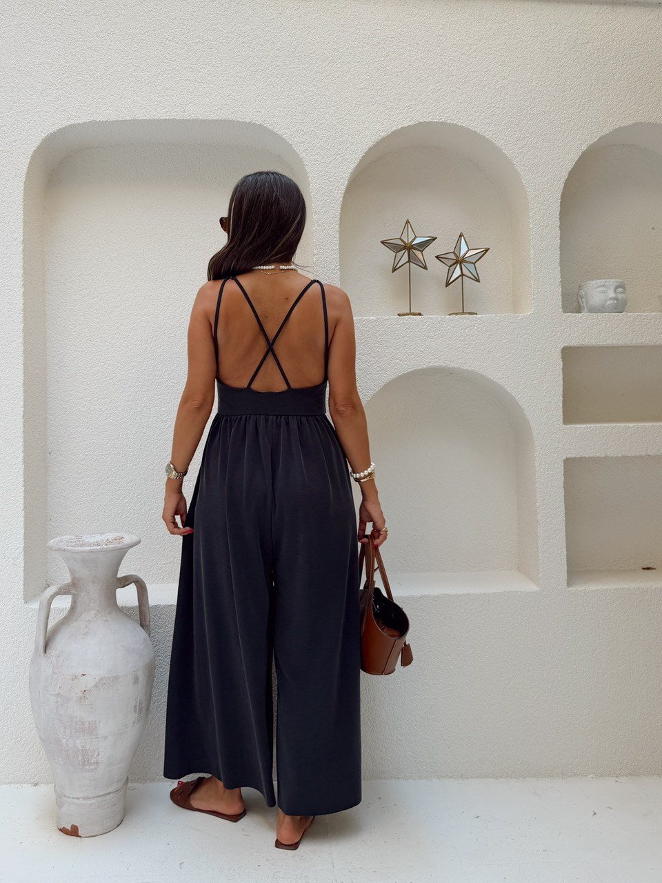 Nişantaşı Butik SIRT DETAY PİKE MODAL TULUM ANTRASİT