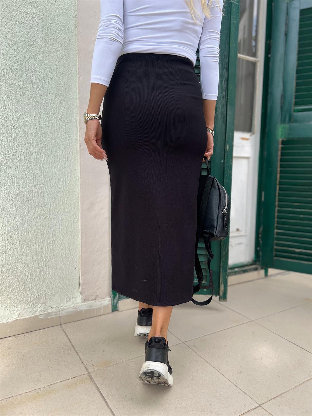 Nişantaşı Butik SİYAH FERMUAR DETAY ETEK