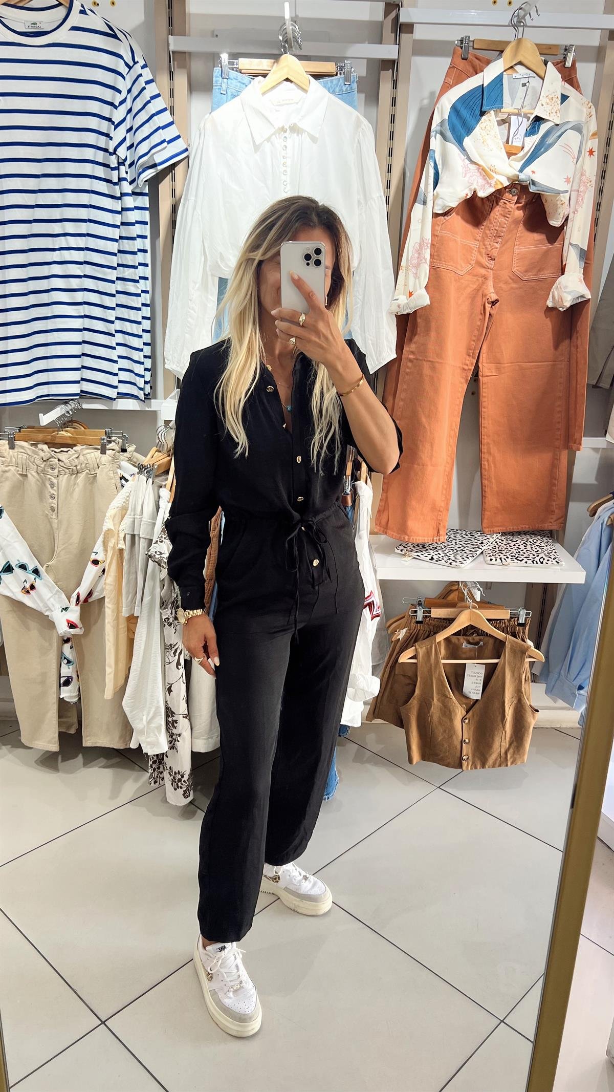 Nişantaşı Butik SİYAH GOLD DÜĞME DETAY TULUM