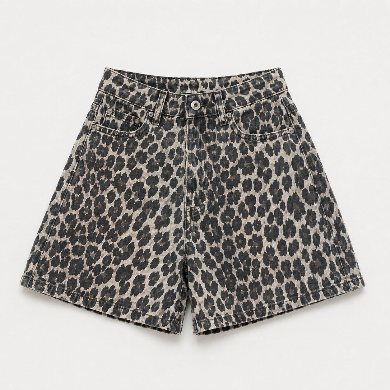 Nişantaşı Butik SOFT LEOPAR LİKRALI ŞEHİR BOY MOM SORT