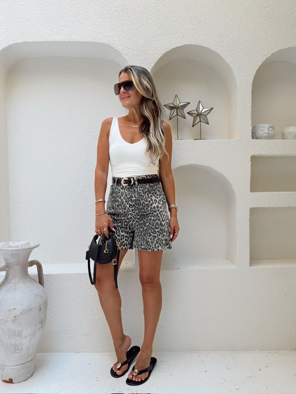 Nişantaşı Butik SOFT LEOPAR LİKRALI ŞEHİR BOY MOM SORT