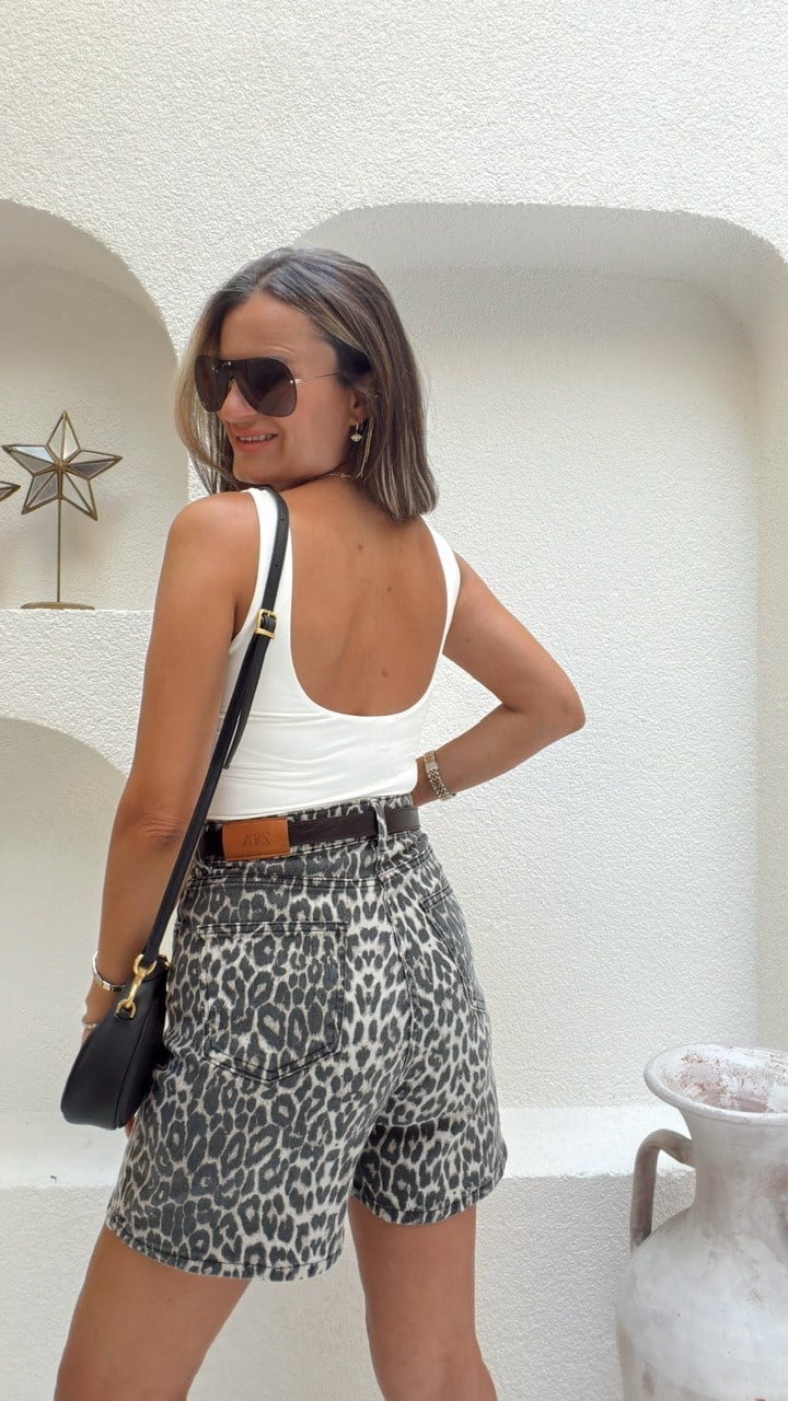 Nişantaşı Butik SOFT LEOPAR LİKRALI ŞEHİR BOY MOM SORT