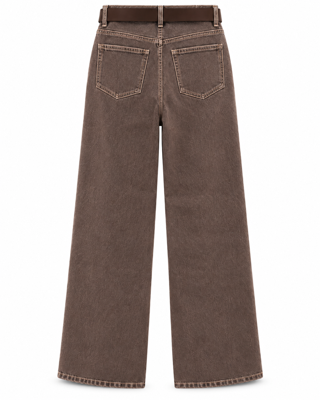 Nişantaşı Butik SÜET KEMERLİ KIZIL KAHVE STRAİGHT JEAN