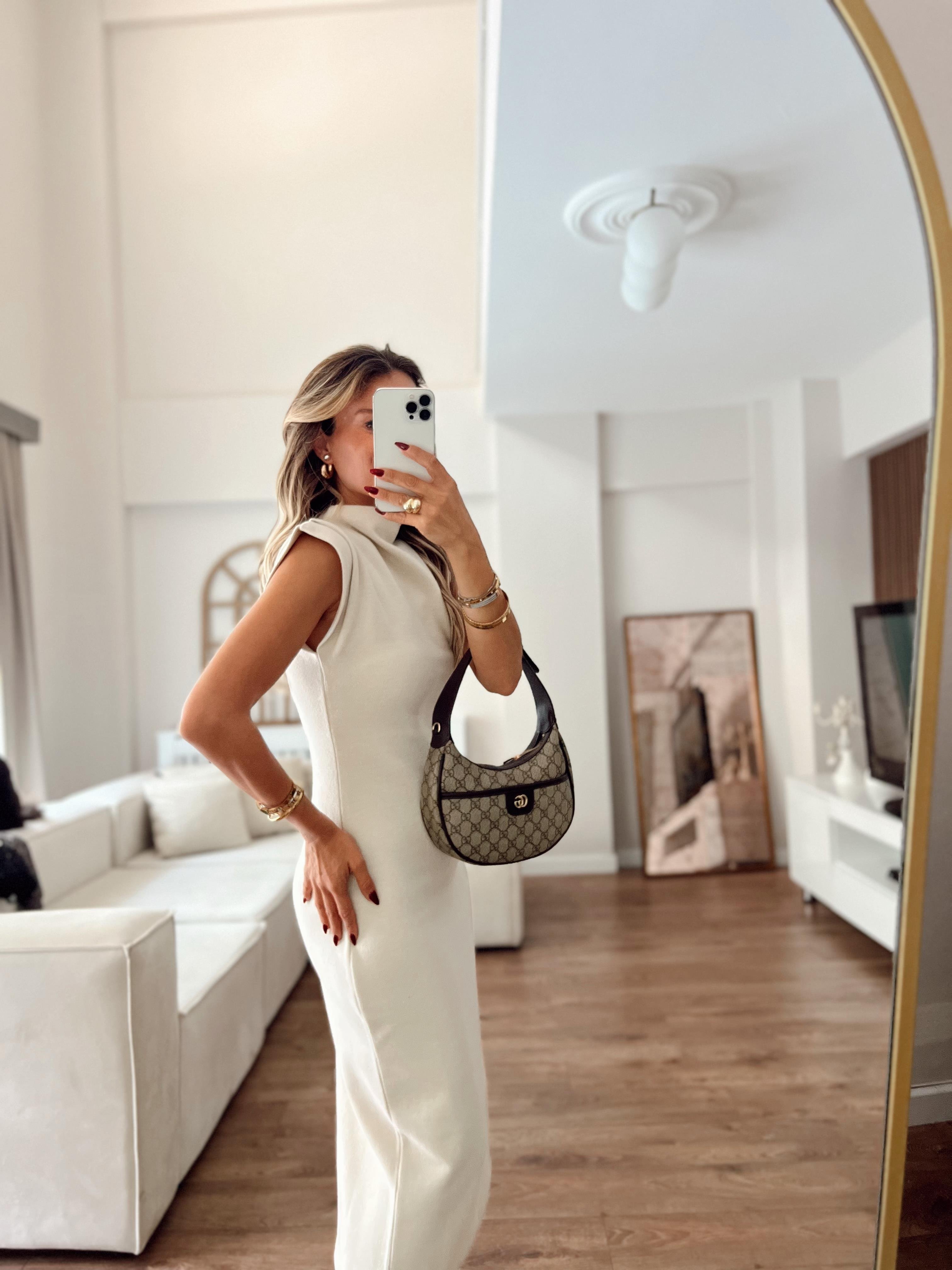 Nişantaşı Butik T MODEL DİK YAKA ELBİSE EKRU