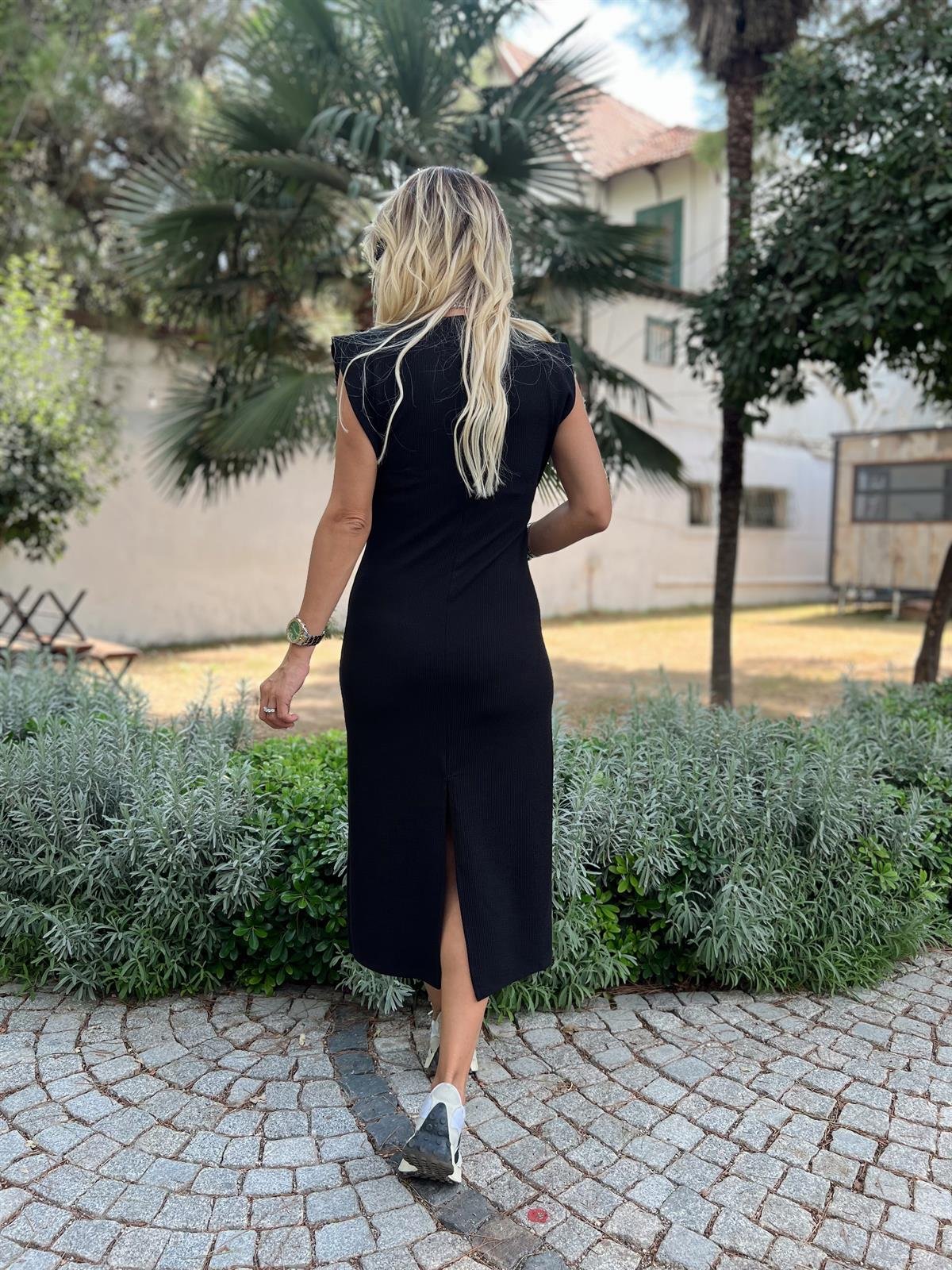 Nişantaşı Butik T MODEL ELBİSE SİYAH