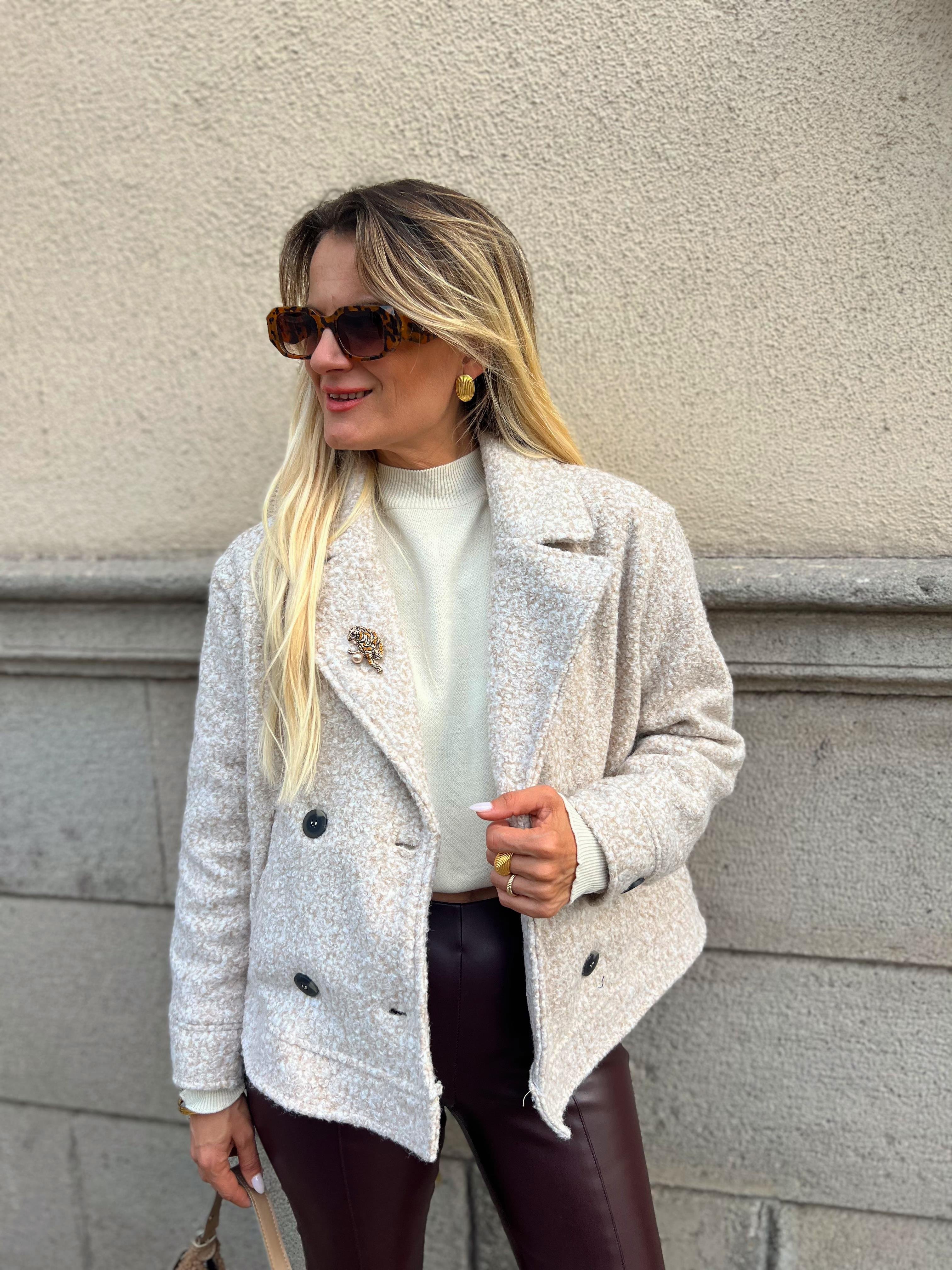 Nişantaşı Butik TEDDY YAKALI KIRÇIL MONT BEJ