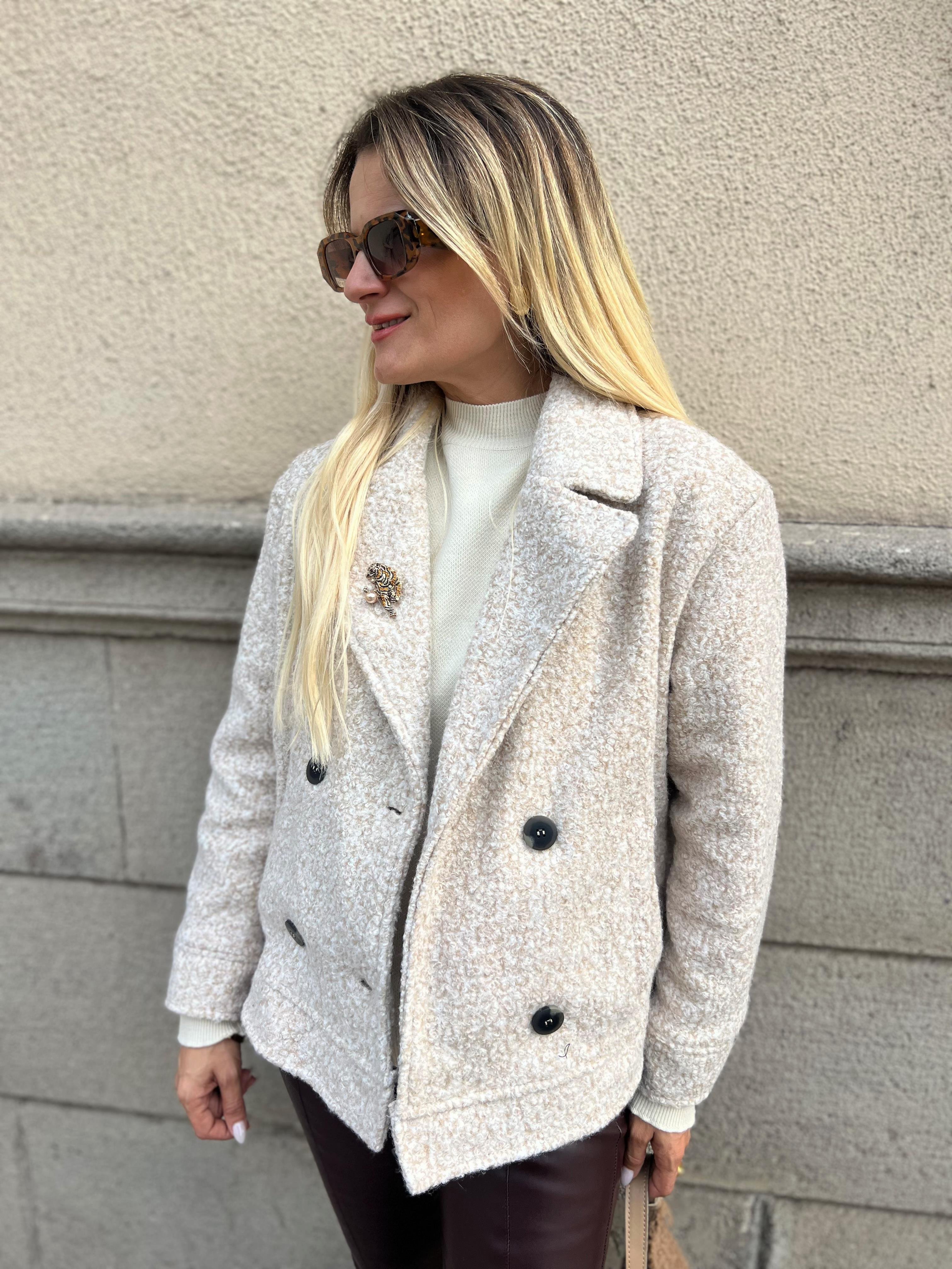 Nişantaşı Butik TEDDY YAKALI KIRÇIL MONT BEJ