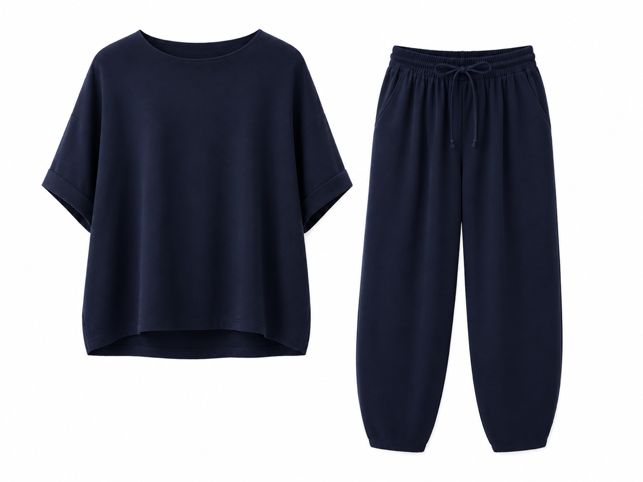 Nişantaşı Butik TENSEL PANTOLON&BLUZ TAKIM LACİVERT