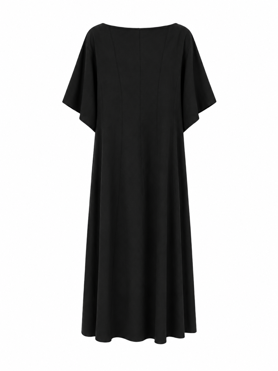 Nişantaşı Butik TERS DİKİŞ MAXİ ELBİSE SİYAH