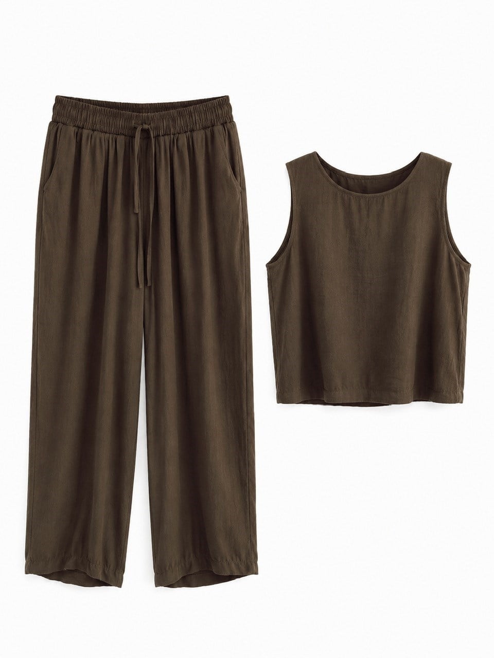 Nişantaşı Butik TİRİL PANTOLON BLUZ TAKIM HAKİ YEŞİL
