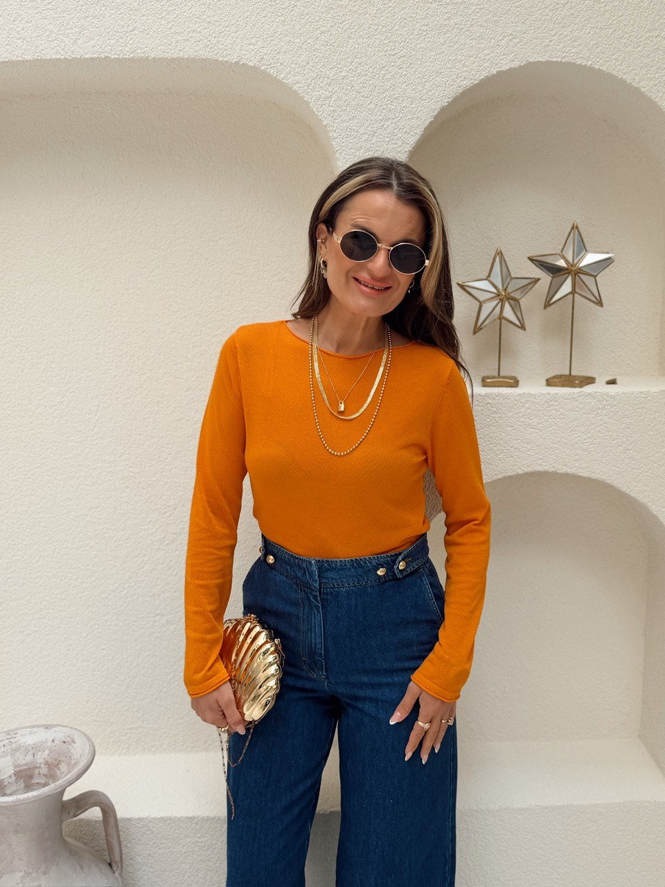 Nişantaşı Butik TRANSPARAN TRİKO TURUNC