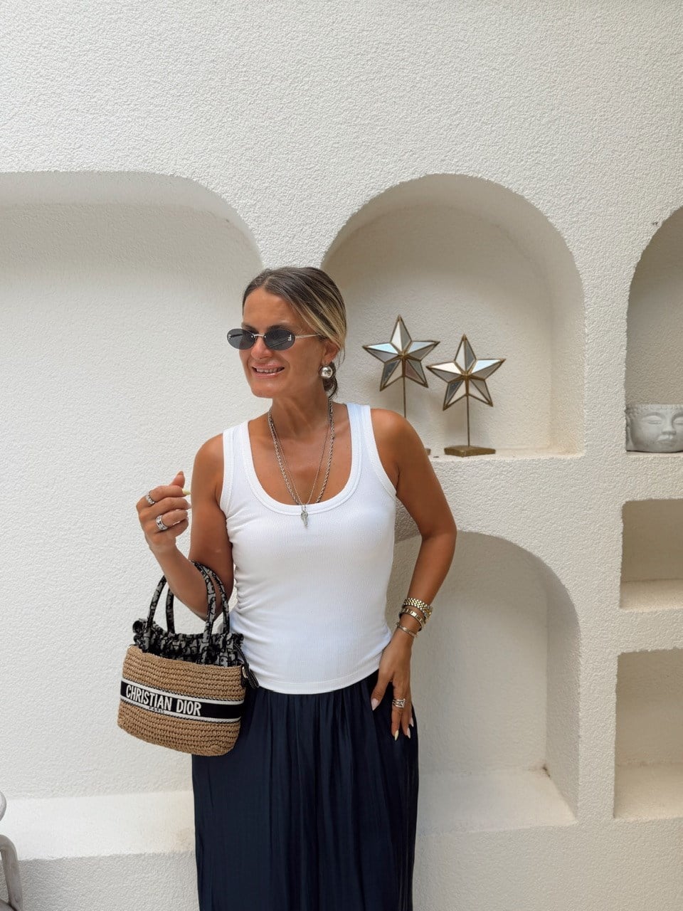 Nişantaşı Butik U YAKA FİTİLLİ BASİC BEYAZ
