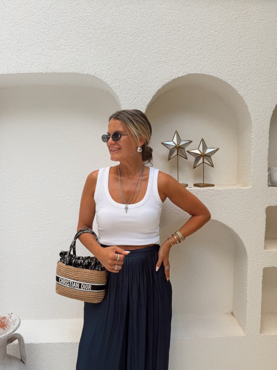 Nişantaşı Butik U YAKA FİTİLLİ BASİC BEYAZ