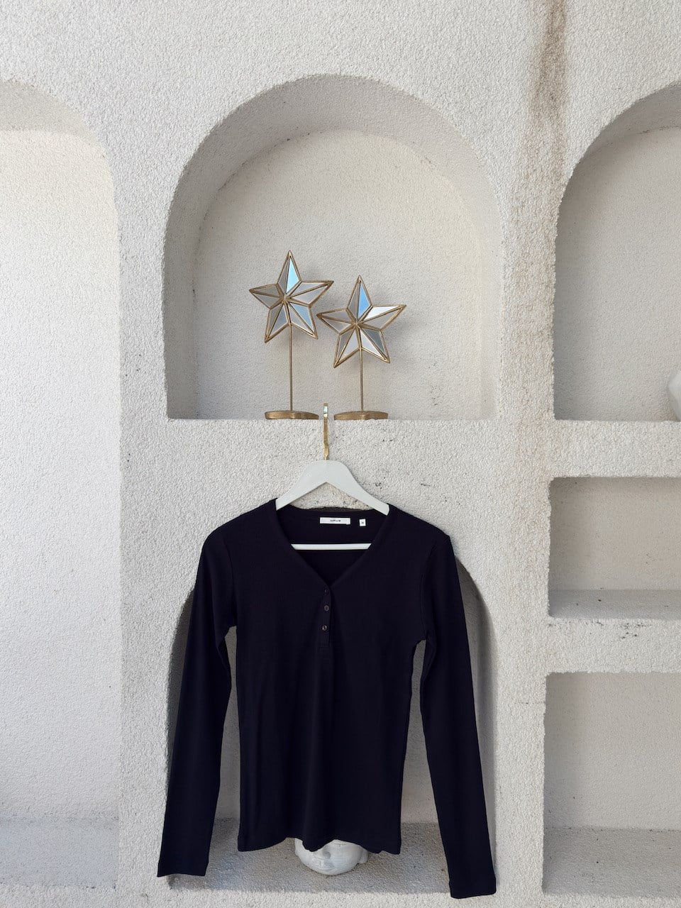 Nişantaşı Butik V YAKA DÜĞMELİ BASİC LACİVERT