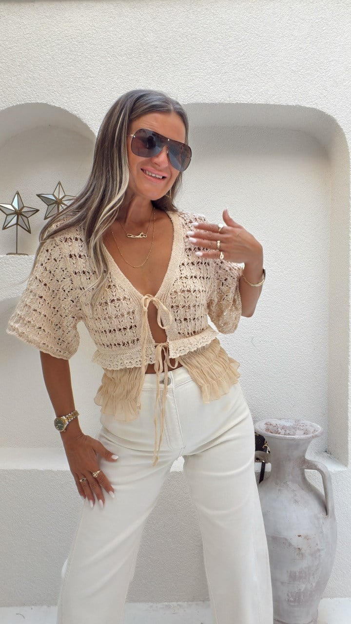Nişantaşı Butik VOLAN DETAY NUDE MERSERİZE