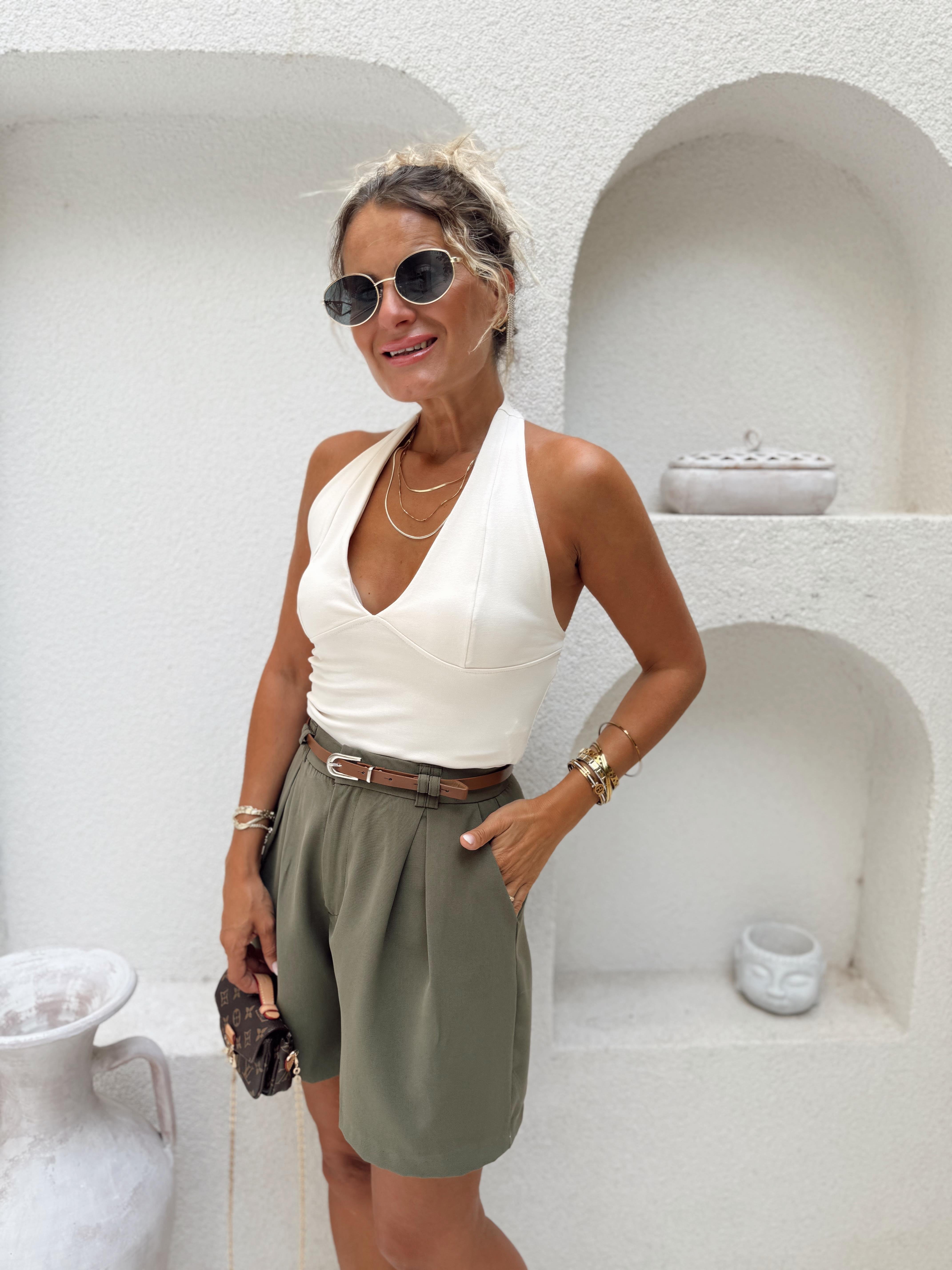Nişantaşı Butik YAKA BOYUN DETAY BASİC BEJ