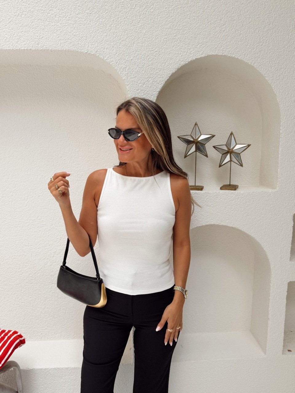 Nişantaşı Butik YAKA DETAY COTTON PAMUK BLUZ EKRU