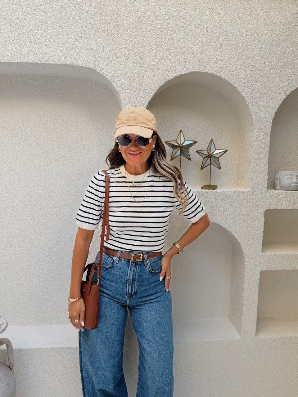 Nişantaşı Butik YARIM KOL ÇİZGİLİ İPEK TRİKO