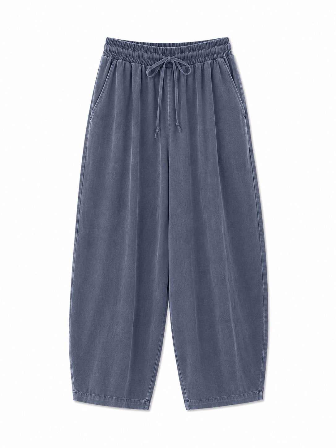 Nişantaşı Butik YIKAMALI TENSEL BALON JOGGER PANTOLON İNDİGO