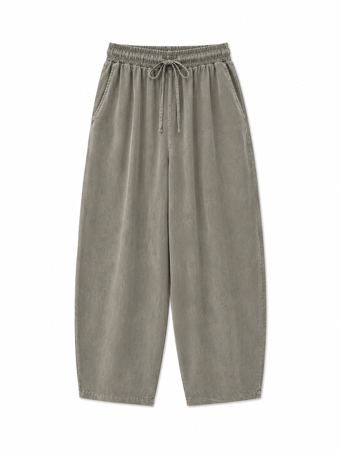 Nişantaşı Butik YIKAMALI TENSEL BALON JOGGER PANTOLON HAKİ