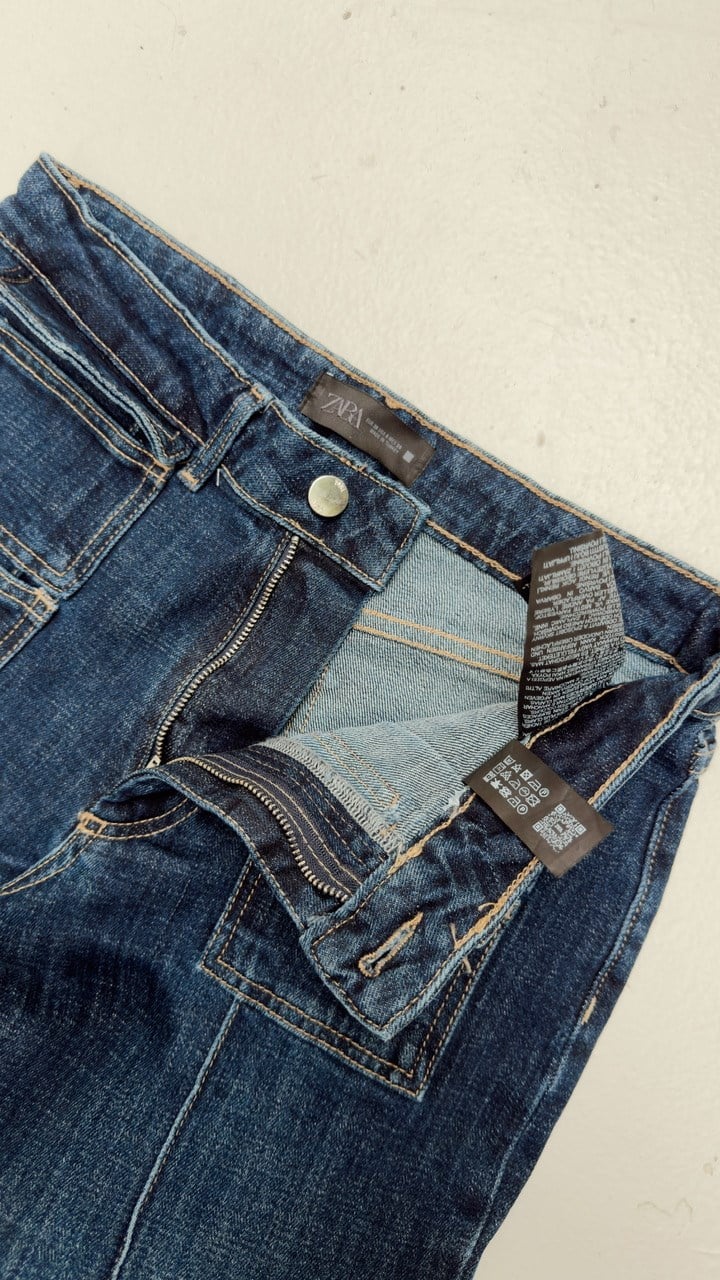 Nişantaşı Butik YÜKSEK BEL CEP DETAY İSPANYOL FİT JEAN