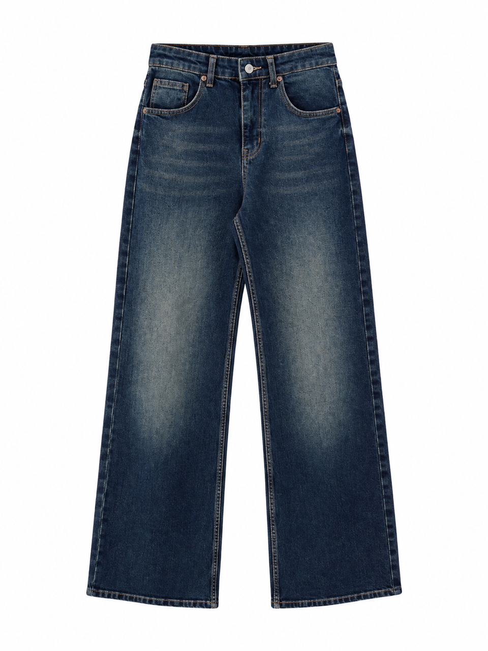 Nişantaşı Butik YÜKSEK BEL LİKRALI STRAİGHT JEAN ESKİTME YIKAMALI