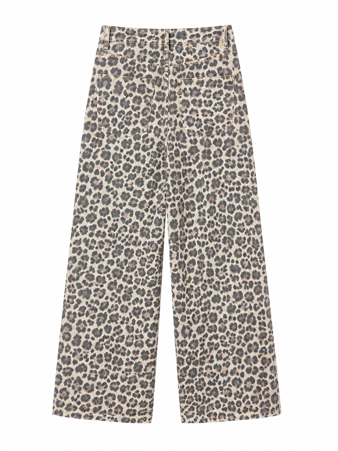 Nişantaşı Butik YÜKSEK BEL SOFT LEOPAR STRAİGHT FİT JEAN