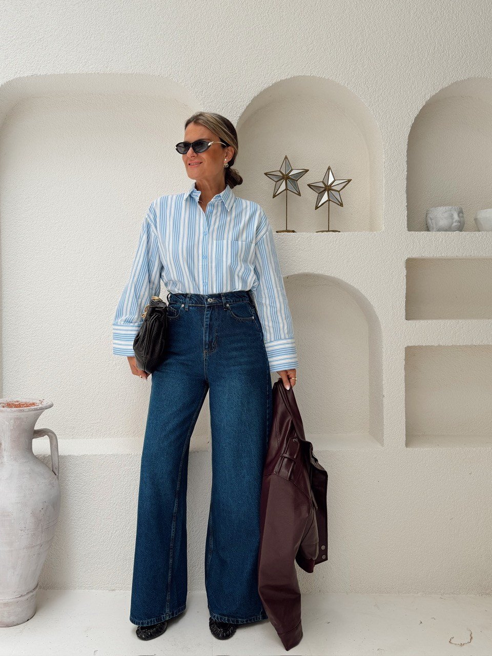 Nişantaşı Butik YÜKSEK BEL TENSEL JEAN PANTOLON MAVİ