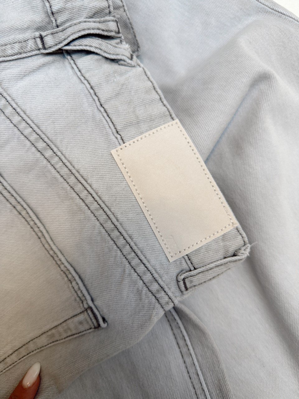 Nişantaşı Butik YÜKSEK BEL YIKAMALI GRİ STRAİGHT JEAN