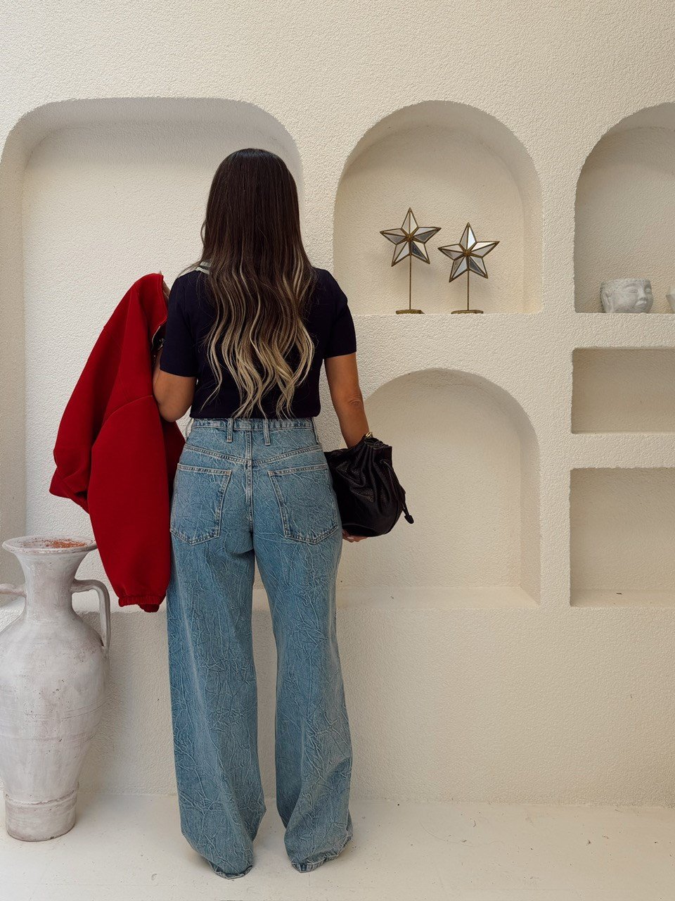 Nişantaşı Butik YÜKSEK BEL YIKAMALI STRAİGHT JEAN